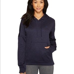 Adidas TI Fleece Pull Over Hoodie Navy Sweatshirt Size Medium